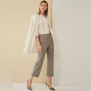 Kate Spade Gray Plaid Cropped Pants